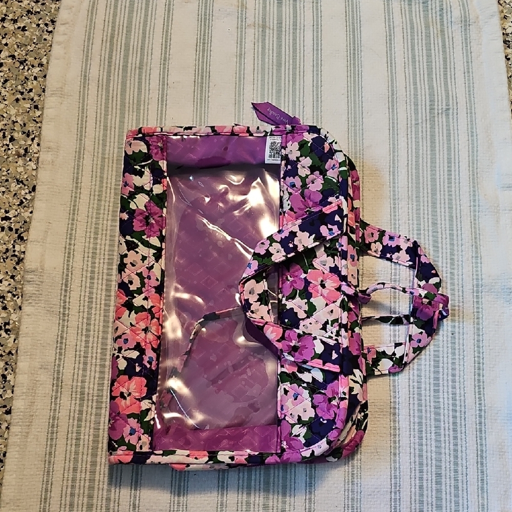 Vera Bradley Purple and Pink Floral Cosmetic Bag